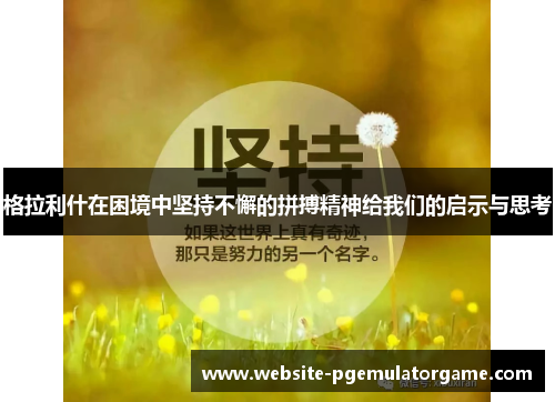 格拉利什在困境中坚持不懈的拼搏精神给我们的启示与思考