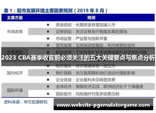 2023 CBA赛季收官前必须关注的五大关键要点与焦点分析